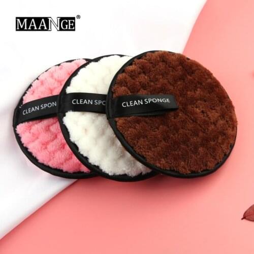 1PCS Round Shape Face Cleaning Sponge Soft Cotton Face Cleansing Cloth Pads Exfoliating Blackhead Clean Tool Cosmetic