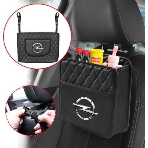 1Pcs Waterproof Leather Car Seat Back Organizer Storage Bag For Opel Astra H G J Insignia Mokka Zafira Corsa OPC Vivaro Meriva