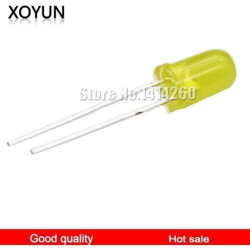 100pcs/lot 5MM yellow light emitting diode yellow light emitting tube yellow LED