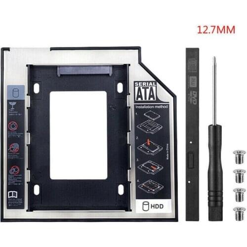 1Set 12.7MM New 2nd SATA Hard Disk Drive HDD SSD Caddy G570 G780 Tray IdeaPad For Lenovo Adapter G580 G770 Supplies Stand G Y2B5