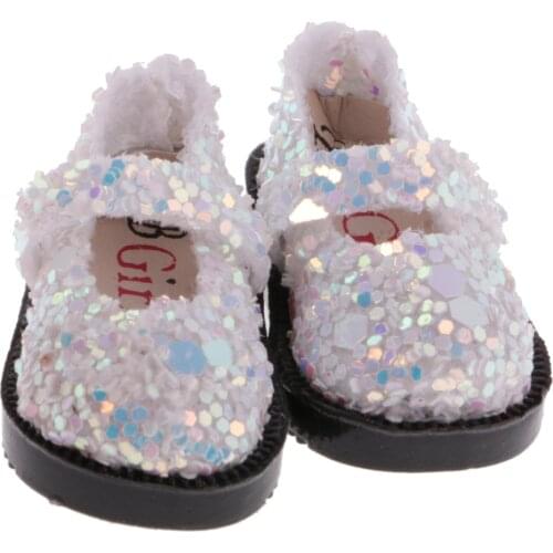 2 Pairs of Doll Sequins Shoes for 1/6 12'' Blythe Dolls Clothing Accessory