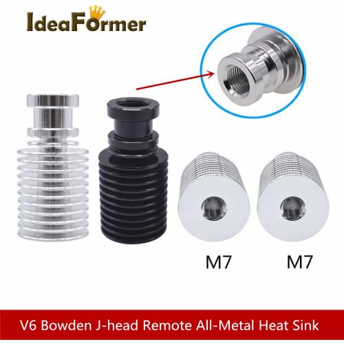 2Pcs V6 Bowden Remote J-head Radiator Long Distance All-Metal Heat Sink For 3D Printer Extruder 1.75 3.0mm Filament J-head Parts