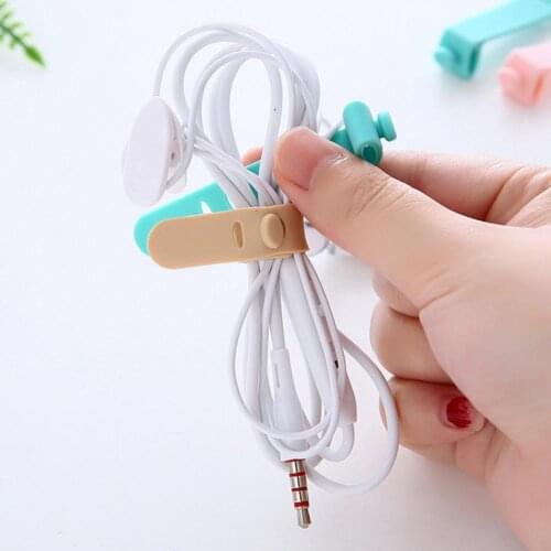 4Pcs Cable Wrap Easy to Use Easy to Store Pure Color Cable Wrap Holder for Cable Wires