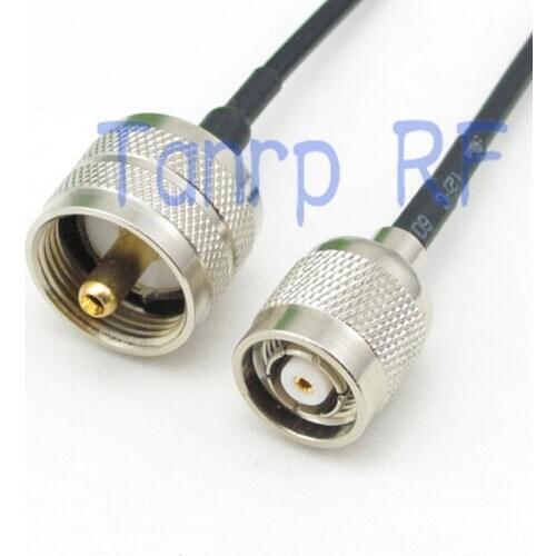 6in UHF male plug to RP-TNC male (hole pin) plug RF connector adapter 15CM Pigtail coaxial jumper cable RG174 extension cord