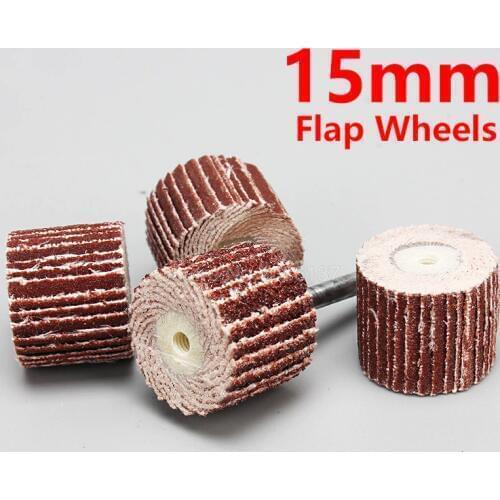1Pcs 15mm Sanding Flap Disc Grinding Wheels Brush Sand Dremel Accessories For Abrasive Grinder Rotary Tools