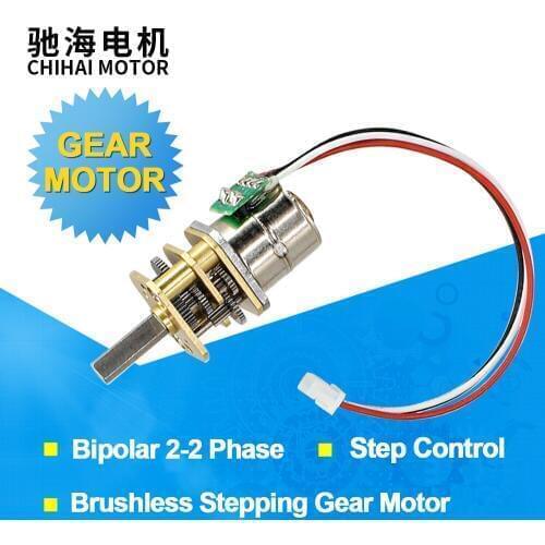 CHS-GM12-10BY mini dc Stepper gear 0.18 Degree DC 5V Electric Brushless Gear Reduction Motor Stepper Motor
