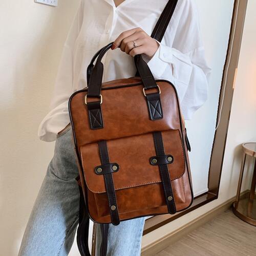 Diehe/蝶鹤 Womens Brown Backpacks