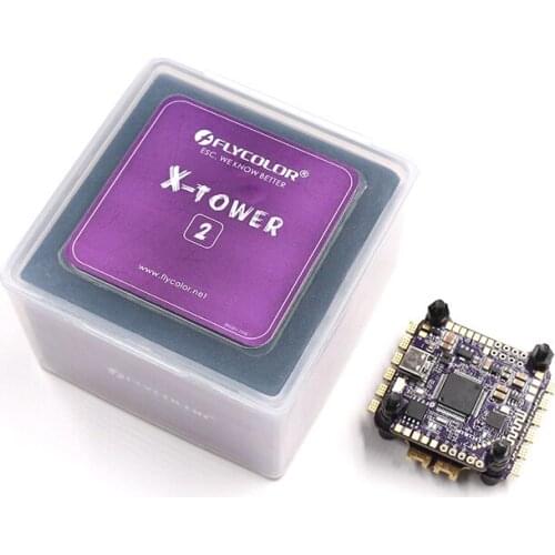 FLYCOLOR X-TOWER 2 F722 Flight Controller 60A BLHELI32 4in1 Brushless ESC Stack 3-6S for RC FPV Racing Freestyle 4S 6S Drones
