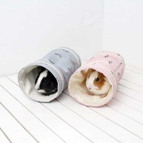 Pet Hamster Toy Small Guinea Pig Tubes Tunnels Spring Toy Hamster Cage House Single Channel Chinchillas Hamster Tunnel Warm Toy