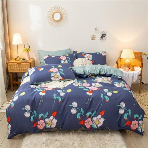 Pastoral Flower Style Bedding Set Duvet Cover Sets With Pillowcase King Size Single Double Queen Home Flat Bed Sheet Bedclothes