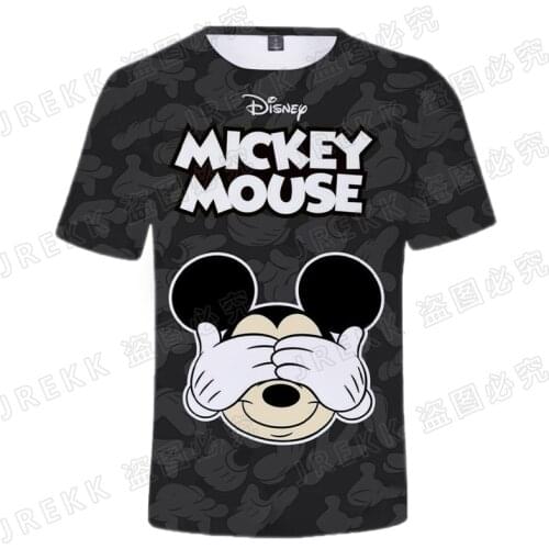 Summer Disney Cartoon Anime Mickey Mouse Printed 3D T-shirt Men Women Children Cool Streetwear Cool Boy Girl Kids Tops Tee Shirt