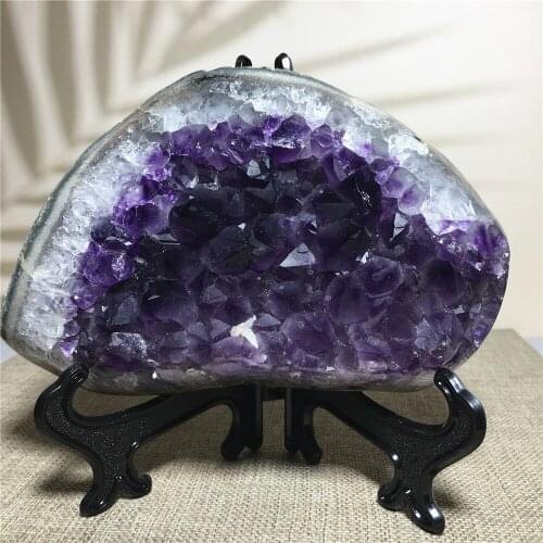 Natural Agate Geode Quartz Crystal Specimen Home Furnishing Decoration Stone And Crystal Reiki Healing Amethyst
