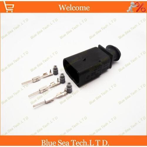 Sample,2 sets 3 Pin male car connector,Car Intake air pressure sensor plug,Car temperature sensor connector for VW Audi etc