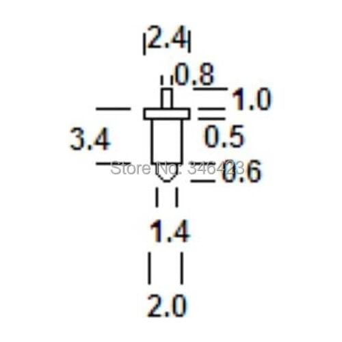 Pogo pin connector inserting plate welding spring needle 4.0mm tail spines 1.0mm gold-plated copper Free Shipping