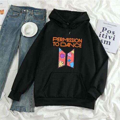 Permission to Dance hoodie Unisex Couple Rap hoody Geek Hip-hop Harajuku hooded Women