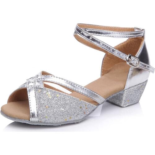 Children Women Latin Dance Shoes Girls Soft Sole Tango Ballroom Latin Dance Sandals Waltz Dance Shoes Kids Modern Dance Shoes