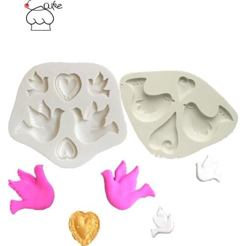 Dove shape silicone mold fondant cake mold chocolate candy clay mold kitchen cooking tool J100
