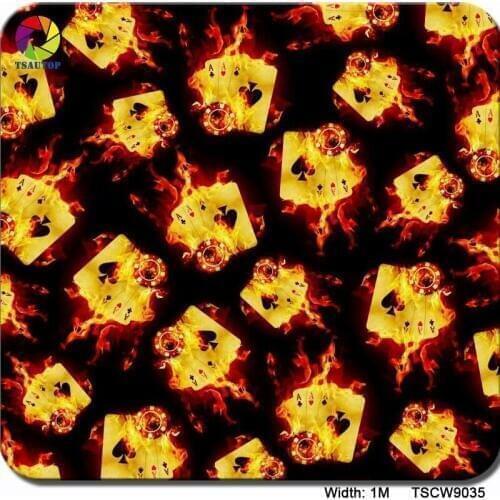 TSAUTOP free shipping 0.5m x 2m/10m hydro dipping film for water transfer printing wdf9035