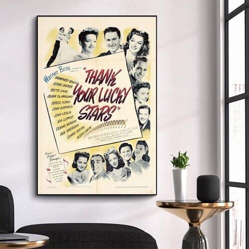 WM3156 Thank Your Lucky Stars Wonderful Classic Movie HD Silk Fabric Poster Art Decor Indoor Painting Gift