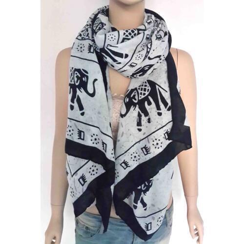Elephant Animal Print Scarf Shawl Wrap Oversize Womens Accessories, Free Shipping