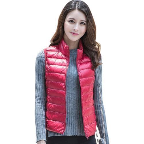 Winter Women Coat 2020 New 90% White Duck Down Vest Ultra Light Down Vests Sleeveless Jackets Female Waistcoat Women Coats