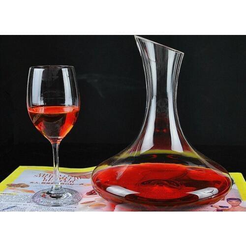 1PC 1500ml Glass Wine Decanters Unique Tumbler Wine Carafe Water Jug Wine Container Levo Bar Tool Oblique Mouth Kettle J1100