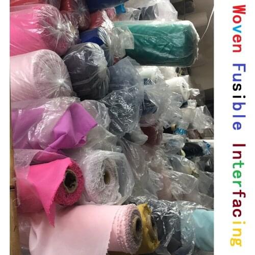 10M/Lot Single Face Glue Stretch Colorful Interfacing Cloth-lined Fusible Interlining Soft Thin Sewing Fabric 30D