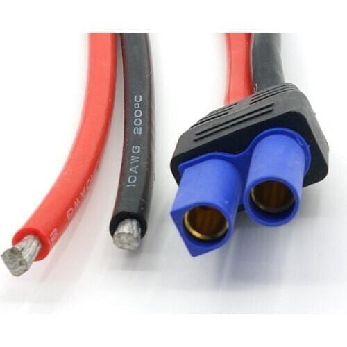 10pcs 10 AWG EC5 Battery Connector Plug Cable Femal copper Silicone cable
