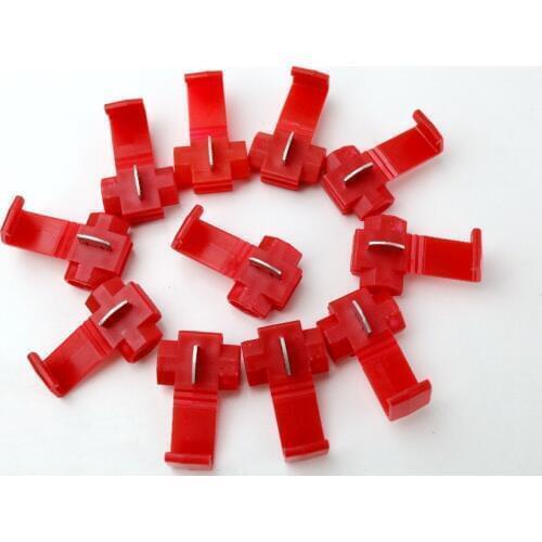 10pcs Red 801P3 Scotch Lock G12 Quick Splice Crimp Terminal 22-18 AWG Wire Connector For 0.5-1.0 Wire