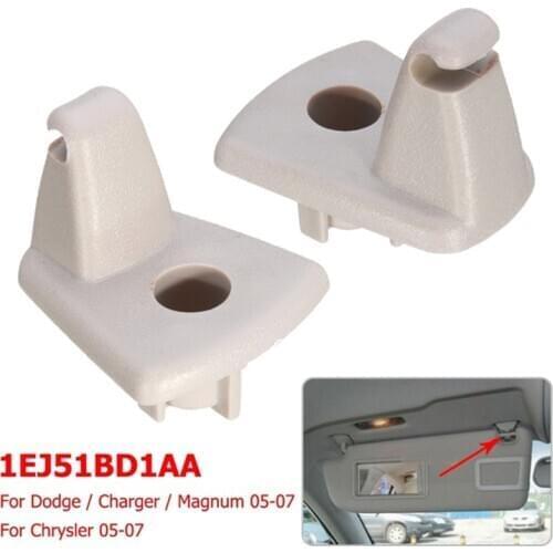 2pcs Car Sun Visor Clips Bracket Hanger Clip Hook Holder For Chrysler 300/Dodge Charger/Magnum 2005-2007