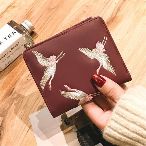 2018 New Mini Chinese Zip Embroidery Wallet Fashion Zipper Wallet Multifunction Small Wallet NB044