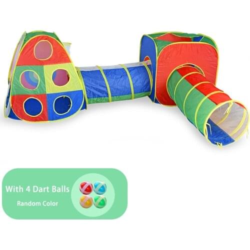 3 In 1 Kids Ball Pit Tents With Crawl Tunnel 4 in 1 Childrens Tent Play Tunnel Pool Child Play House Tent For Kids