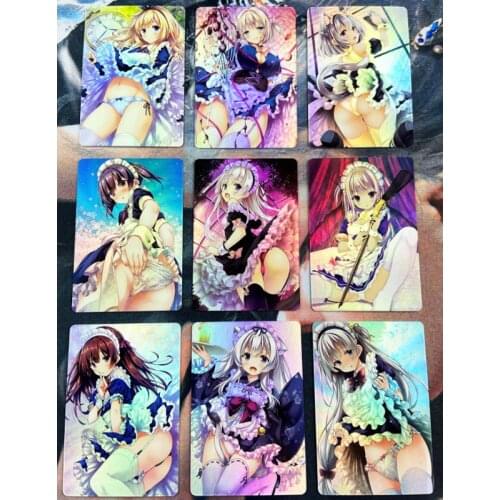 9pcs/set ACG Maid Girl No.1 Toys Hobbies Hobby Collectibles Game Collection Anime Cards
