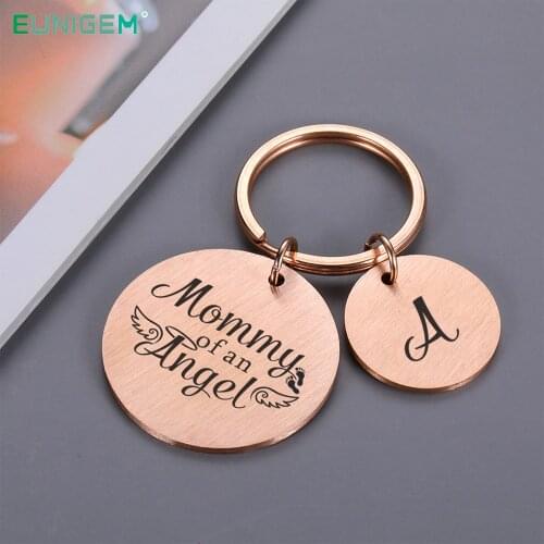 Trendy Family Keychain Personalized Initial Names Keychains Customized Key Chains Birthday Christmas Gift for Dear Mom and Dad