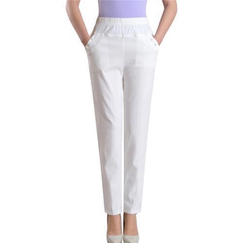 Casual Trousers Women Cotton Linen Loose Straight Pants Femal Spring Summer Elegant Solid Pants Plus Size Pantalones Mujer