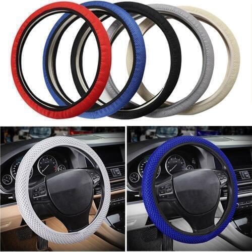 38 cm four-season automobilesteering wheel cover, summer ice breathable sandwich cloth general steering wheel cover