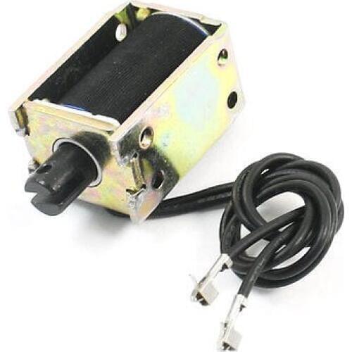 DC 24V 0.35A 2-Pin Connector Push Type Solenoid Electromagnet 5mm 500g