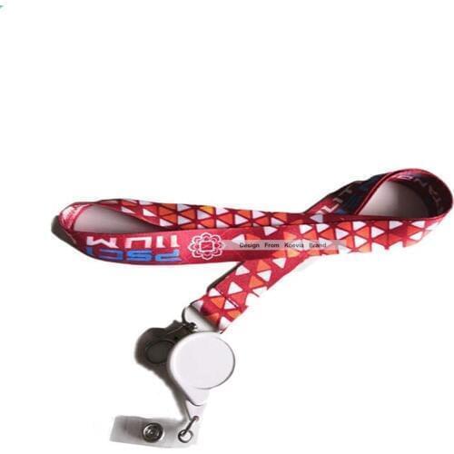 Discount design logo Triangle Neck Lanyard Retractable ID Badge Reel Phone Key Holder lanyard