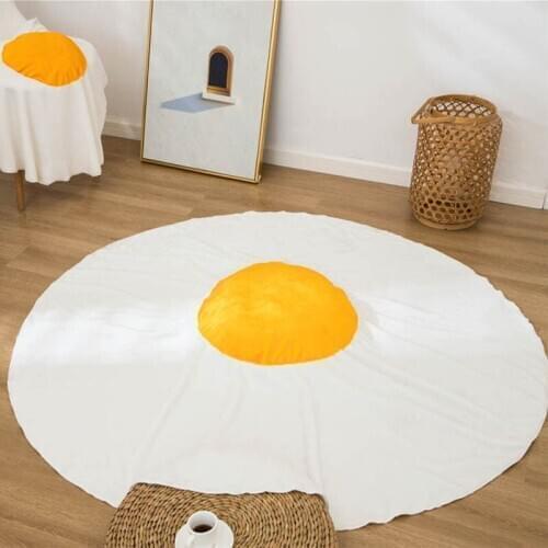 Nordic Fried Egg Blanket for Bed Flannel Throw Blankets for Kids Adult Office Nap Travel Airplane Blankets Bedspread Bed Cover
