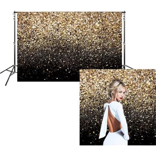 Glitter Shinning Photography Backdrop Yellow Gold Bokeh Background Shimmer Wallpaper Christmas portraits/YouTube Video Backdrop