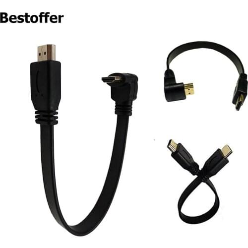 Full HD Short HDMI Male to Male Plug Flat Cable Cord for Audio Video HDTV TV PS3
