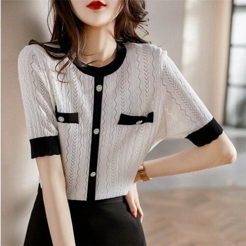 20419 non real shot net red picture round neck false pocket short sleeve T-shirt 35