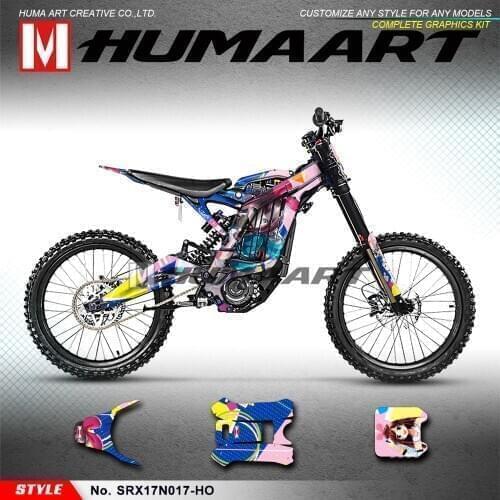 HUMAART Custom Vinyl Decals Stickers Wraps Kit for Sur-Ron Light Bee X/S Electric Bike (Style no. SRX17N017-HO)