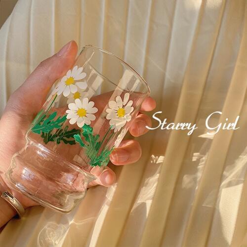 Korean Glass Coffee Cup Couple Milk Tea Cups Creative Personalized Stirring Smoothie Jar Taza Cafe Caneca Drinking Glasses E5BL