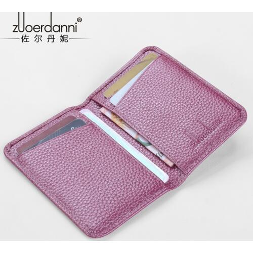 Leather card bag ultra-thin card holder card holder leather ladies card bag female