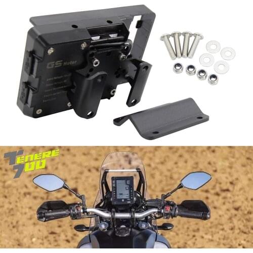 GPS Plate Bracket Phone Holder USB Navigation Bracket Mobile Phone For Yamaha Tenere 700 TENERE 700 Tenere700