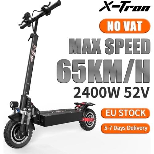 [EU Stock] X-Tron T10Pro Powerful Electric Scooter 52V 2000W Dual Motor E scooter Max 65KM/H Folding Scooter Electric Free Tax