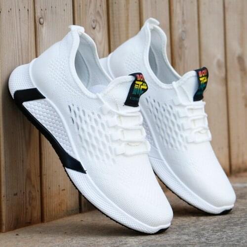 Male Sneakers 2021 New Sports Shoes Breathable Casual Mesh Mens Sneaker Comfort Increase Lace-Up Non-Slip Low-Top Running Shoes