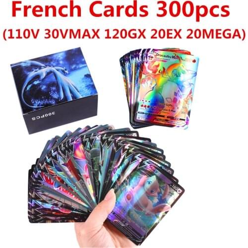 French Version Pokemon Card Featuring 140GX 60TAG TEAM 49V11VMAX 20EX 20MEGA