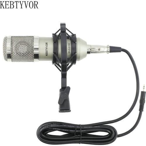 BM800 Profesional Condenser Directional Cardioid Sensitive Flexible Noise Cancelling for Video Recording Computer KTV Microphone